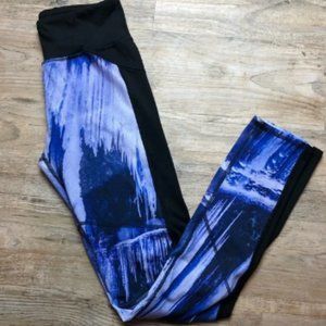 Threads for Thought blue waterfall leggings